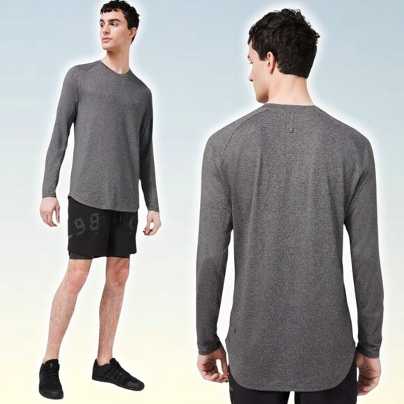 LULULEMON Drysense Long Sleeve Men's Size XXL Black / Rhino Grey - Picture 1 of 8